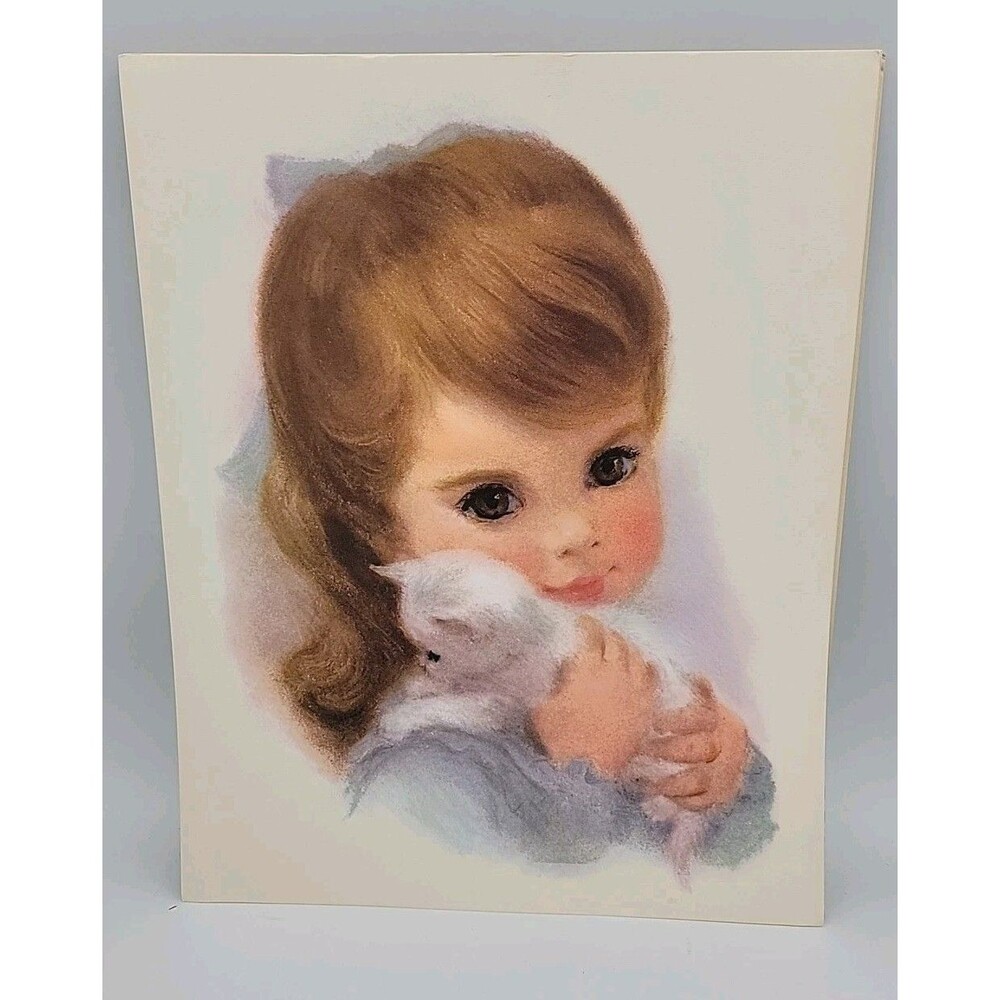 Vintage LOT 5 Northern Paper Mills Lithograph Portraits Frances Hook Little Girl